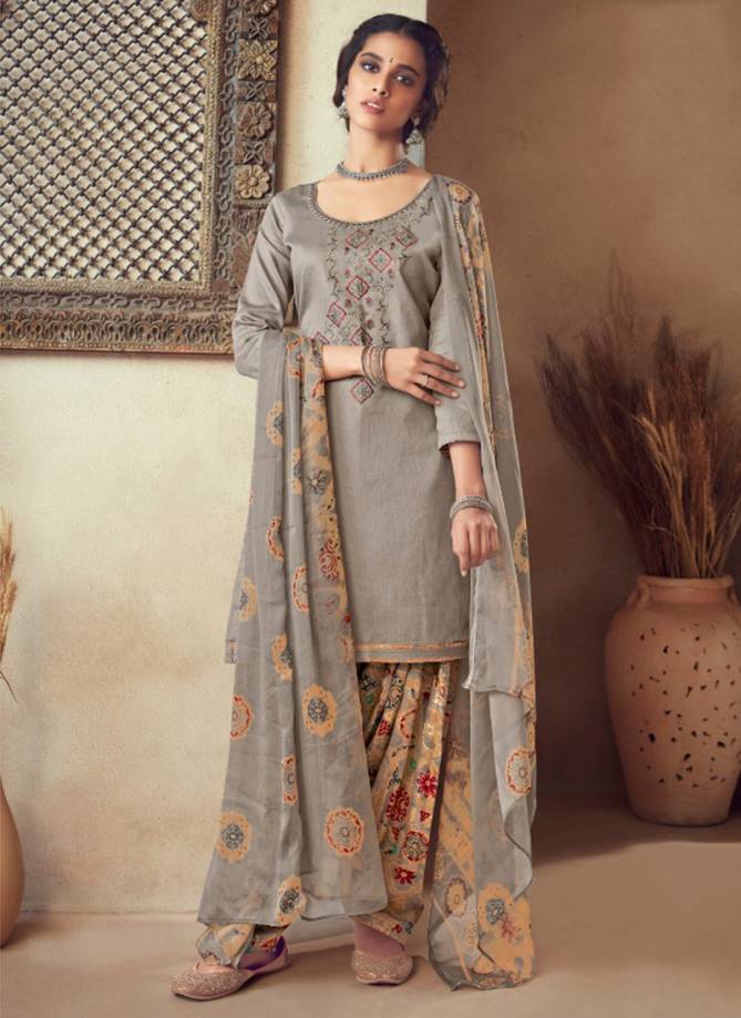 Nazpreet designer Embroidered Pure Jam Cotton Party Wedar Patiala Suits Collection 636-001 To 636-008